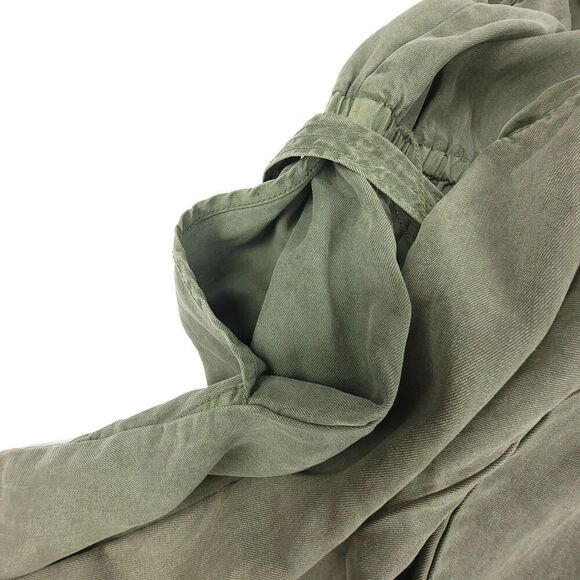 ABERCROMBIE & FITCH Minimal Wrap Front Belted Workwear Jumpsuit Olive Green XS - Picture 7 of 9